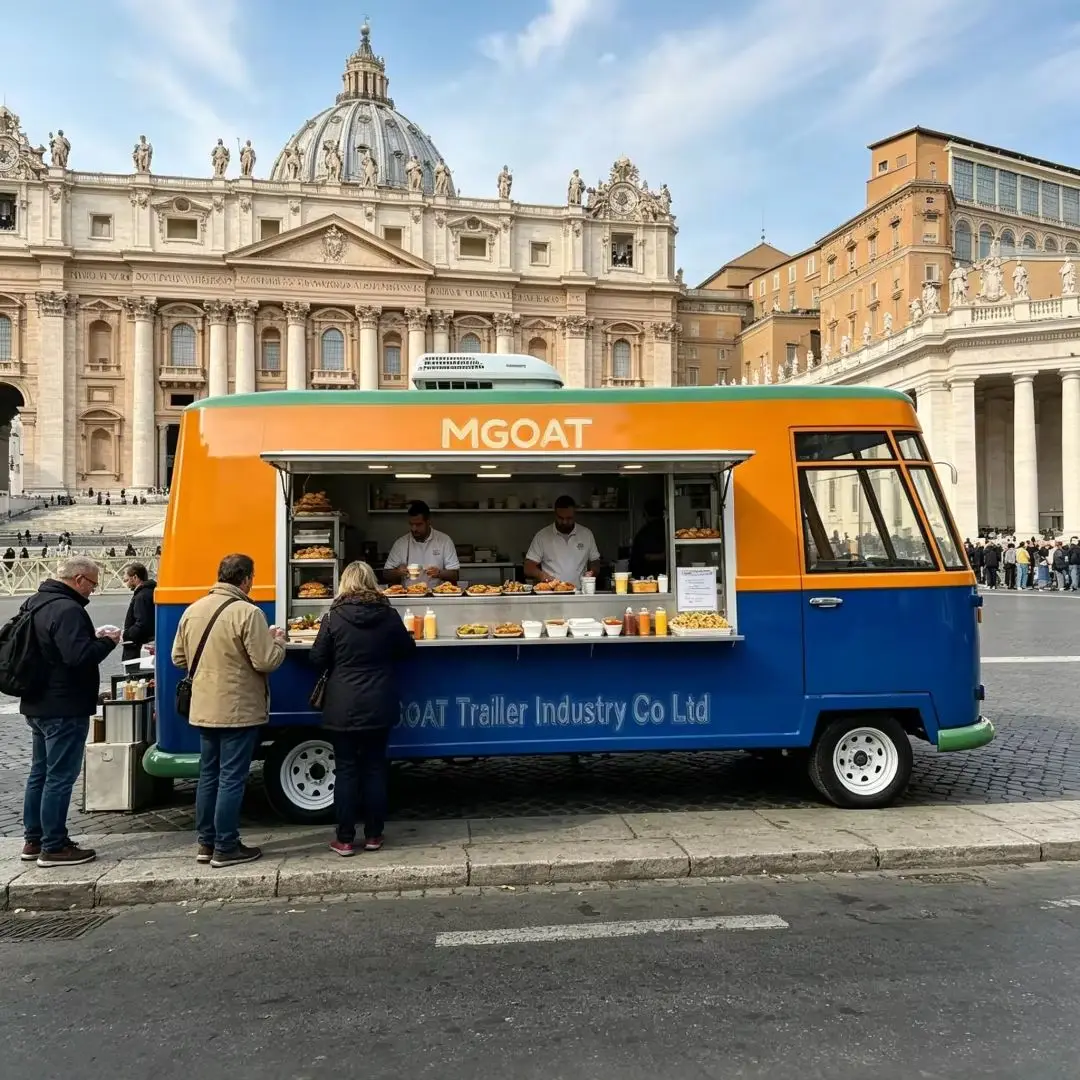 Hot Dog Vending Cart - Commercial Mobile Food Van with Complete