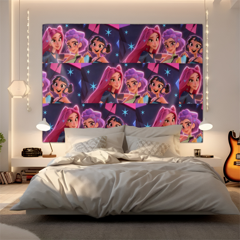 Photo Booth Machine - 3D Anime Idol Collage Tapestry Banner