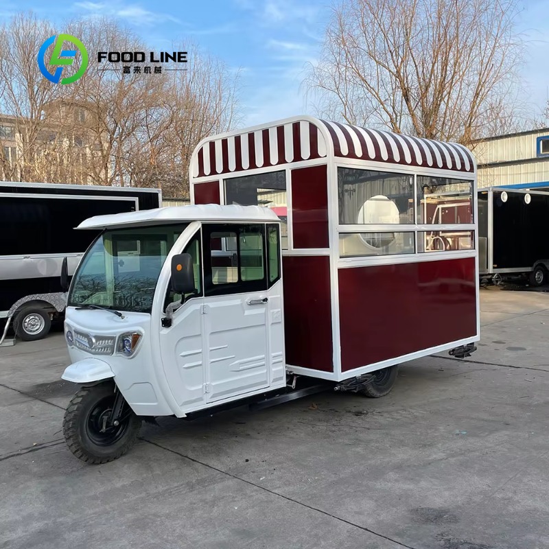 Hot Dog Vending Cart - Custom mobile electric tricycle food trailer