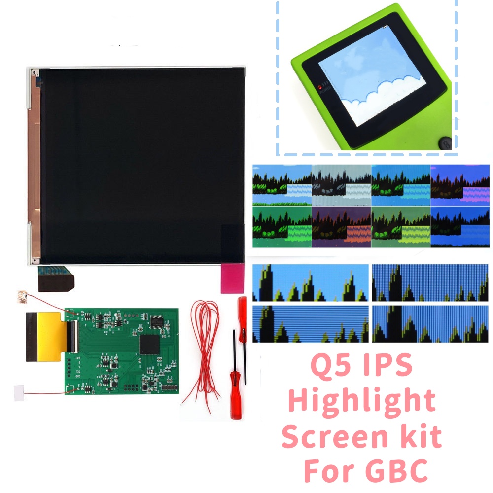 HISPEEDIDO For GBC 3.1' Q5 IPS - Lcd Screen Arcade 评论和价格