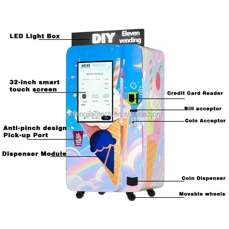 Smart Commercial Ice Cream Ven - Commercial Vending Machine 评论和价格