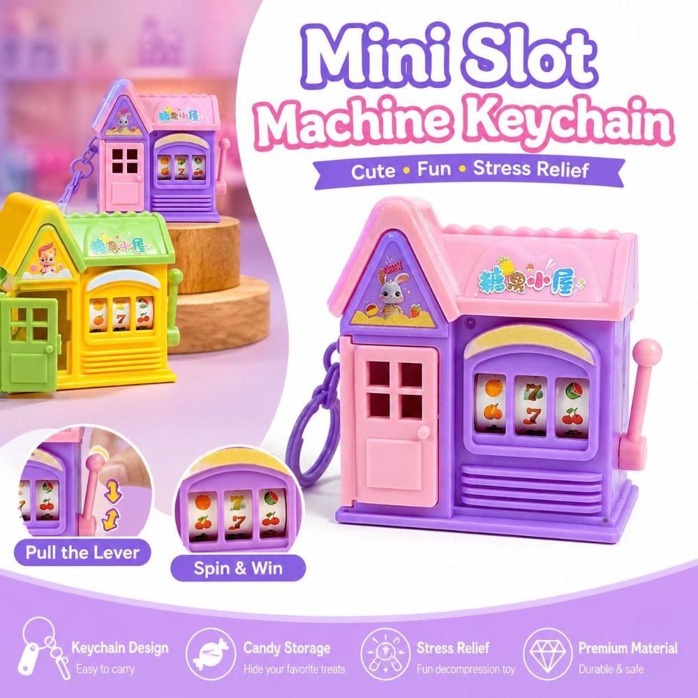 Hand-Crank Rotating Mini Slot  - Fruit Slot Machine 评论和价格