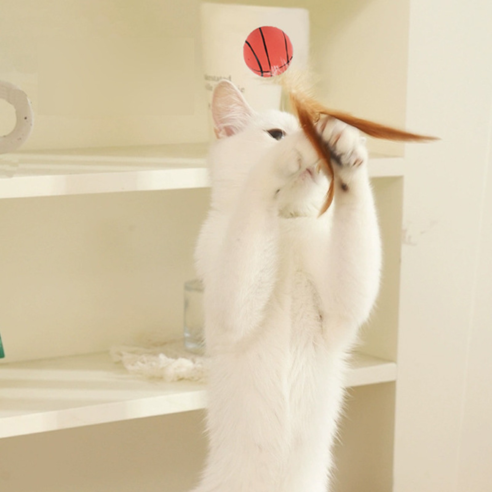 Cat Feather Ball Toys Interact - Basketball Arcade Game 评论和价格
