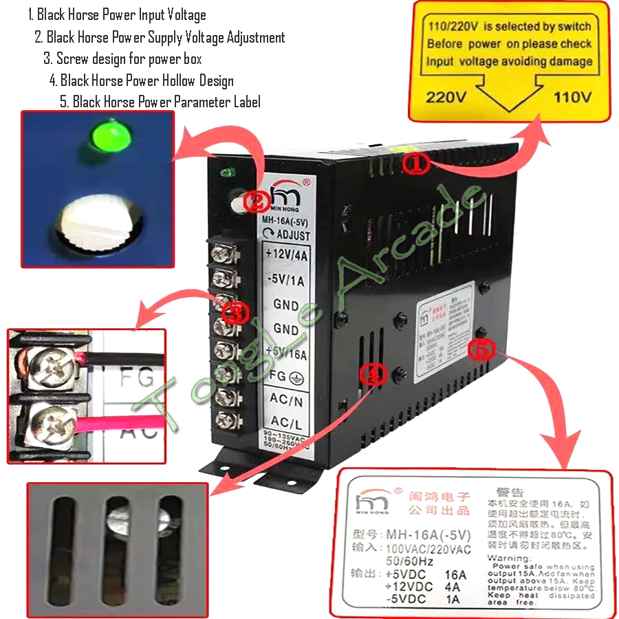 Arcade Jamma Parts MH-16A(-5V) - Coin Pusher Machine 评论和价格