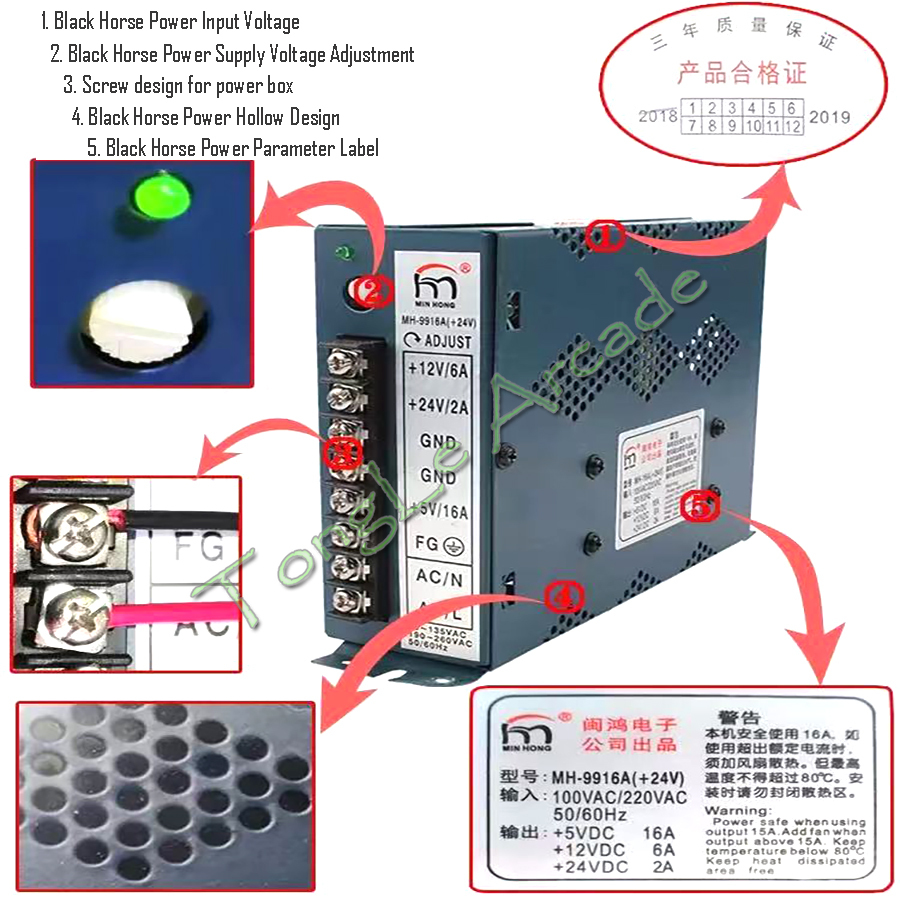 Arcade Jamma Parts MH-16A(-5V) - Coin Pusher Machine 评论和价格